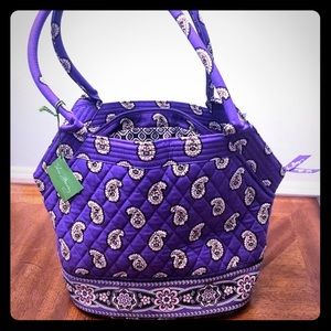 Vera Bradley Angle Tote, Simply Violet NWT